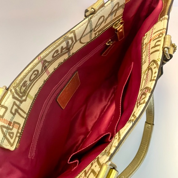 Coach Gold Logo Purse (H) - Picture 5 of 6